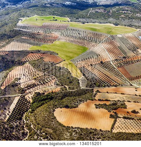 Aerial Of Rural Landscape Nar Madrid