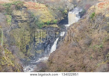 Beautiful landscape Lealt Falls at Highland Scotland