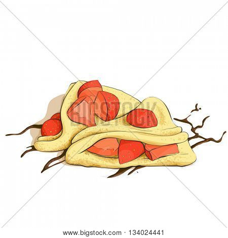 pancakes with strawberries