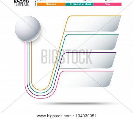 Diagram Template, Organization Chart Template. Flow Template, Blank Diagram For Replace Text, White