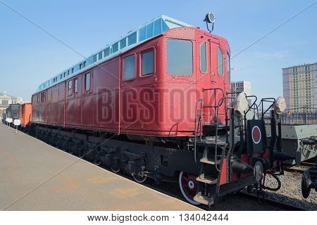 SAINT PETERSBURG, RUSSIA - MARCH 30, 2016: The first Soviet experimental locomotive system Y. M. Gakkel (YAG