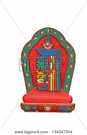 Tibetian souvenir on a white background. Buddism