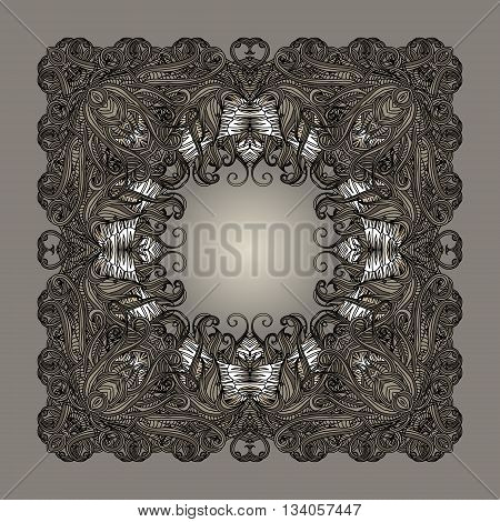 Frame Entangled Border Grey