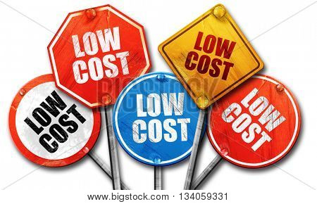 low cost, 3D rendering, rough street sign collection