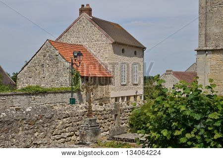 Moussy France - august 1 2015 : the picturesque village in summer