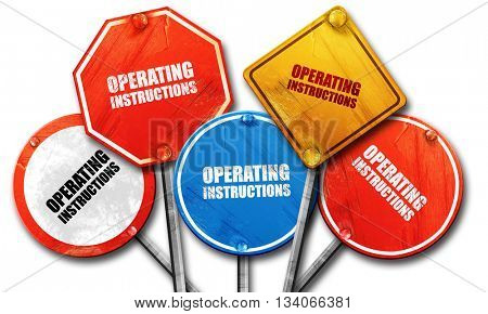operating instructions, 3D rendering, rough street sign collecti