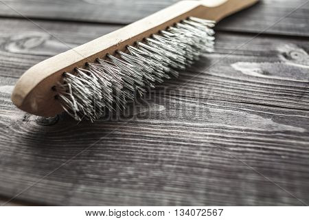 Tools On The Wooden Rustic Background