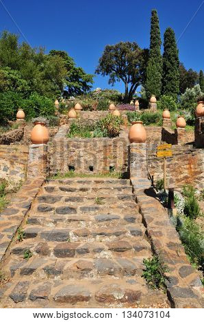 Rayol Canadel sur Mer France - april 18 2016 : public garden in spring