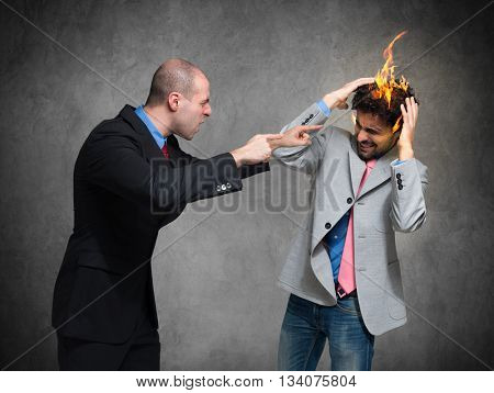 You're fired! Conceptual image of a businessman 