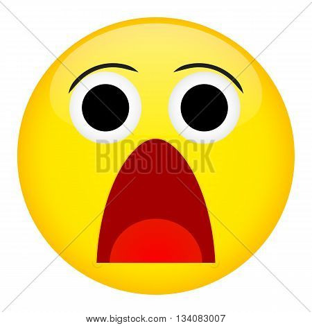 Fear and surprise emotion. Emoji emoticon illustration.