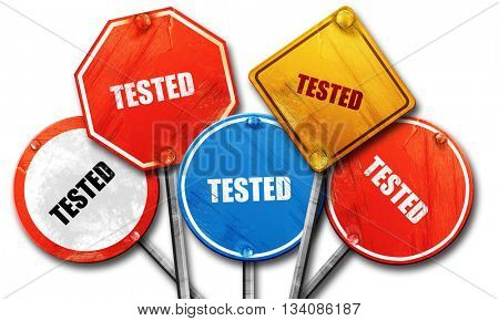tested sign background, 3D rendering, rough street sign collecti