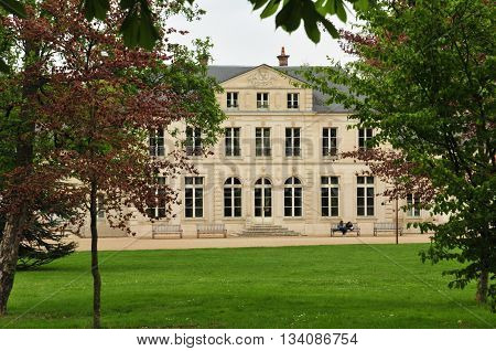 Evreux France - april 29 2016 : the Trangis castle in spring