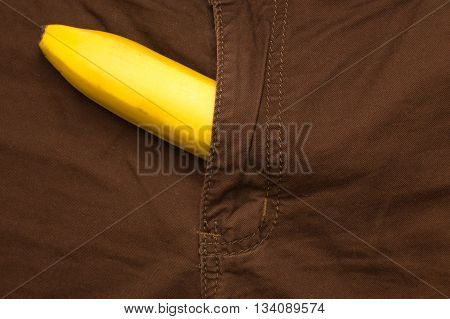 banana fruit inside jeans pants imitation penis