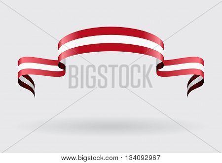 Austrian flag wavy abstract background. Vector illustration.