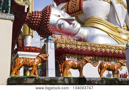 Temple On The Chao Praya River Bangkok Thailand