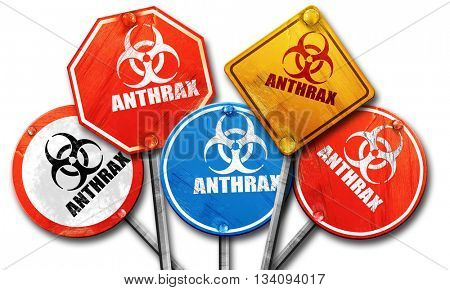 Anthrax virus concept background, 3D rendering, rough street sig