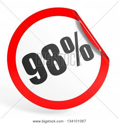 Discount 98 Percent Off. 3D Illustration.