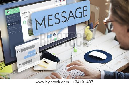 Online Message Email Digital Chatting Concept