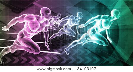High Performance Organization and Motivated Workforce Talent Art 3D Illustration Render
