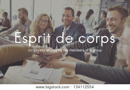 Esprit De Corps Group Loyalty People Graphic Concept