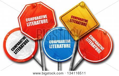 comparative literature, 3D rendering, rough street sign collecti