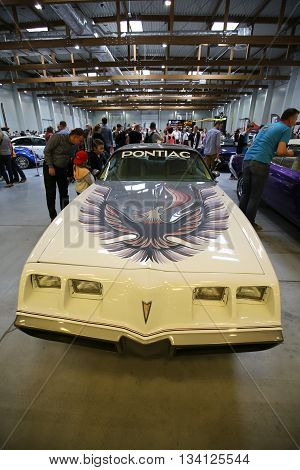 Cracow Poland - May 21 2016: Pontiac Trans Am Displayed At 3rd Edition Of Moto Show In Krakow. Polan