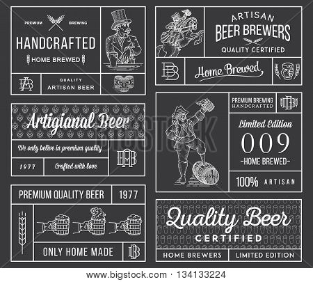 Vector beer labels and badges for any use