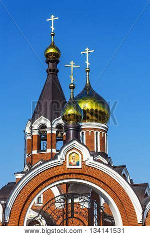 Kargat Novosibirsk oblast Siberia Russia - June 12 2016: the Orthodox Church of Elijah the Prophet