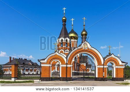 Kargat Novosibirsk oblast Siberia Russia - June 12 2016: the Orthodox Church of Elijah the Prophet