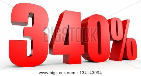 Discount 340 Percent Off. 3D Illustration.