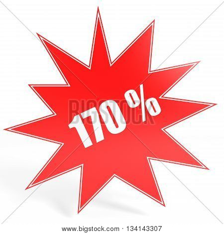 Discount 170 Percent Off. 3D Illustration.