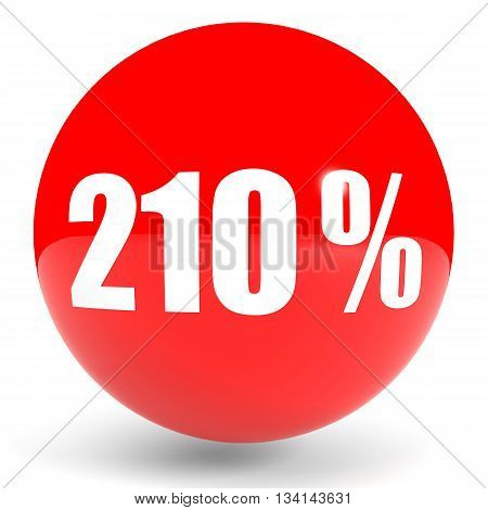 Discount 210 Percent Off. 3D Illustration.