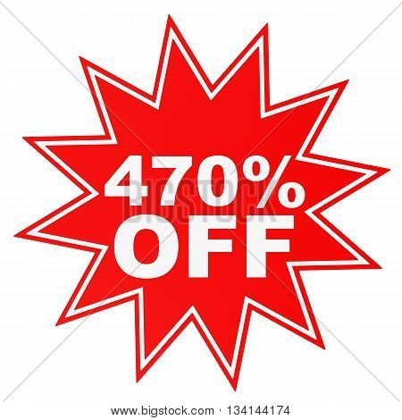 Discount 470 Percent Off. 3D Illustration.