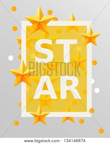 Golden stars design elements. Vector illustration. Background with stars. Best of the best concept.