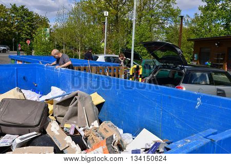 Hauts de Seine France - may 3 2016 : a recycling centre