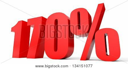 Discount 170 Percent Off. 3D Illustration.