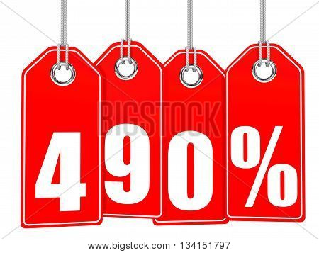 Discount 490 Percent Off. 3D Illustration.