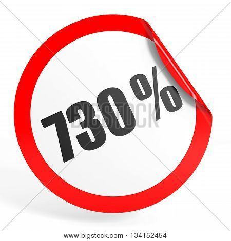 Discount 730 Percent Off. 3D Illustration.