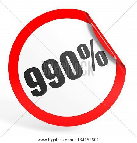 Discount 990 Percent Off. 3D Illustration.