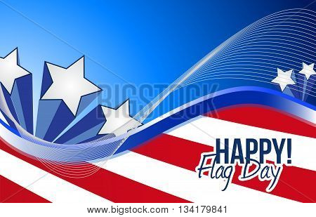 Happy Flag Day Us Patriotic Background
