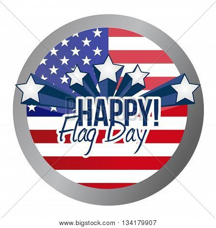 Happy Flag Day Us Shield Illustration Design