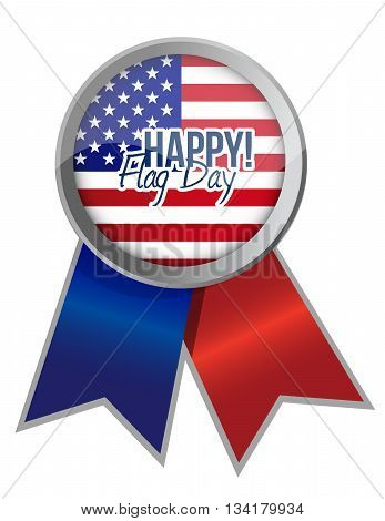 Happy Flag Day Us Ribbon Illustration