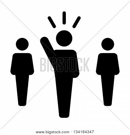 Leader Icon - Leadership, Boss, Politician, Management, Lead Icon in Glyph Vector illustration