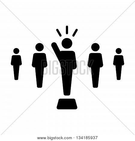 Leader Icon - Leadership, Boss, Politician, Management, Lead Icon in Glyph Vector illustration