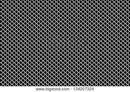 Metal mesh pattern seamless on black background vector illustration.