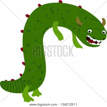 Vector illustration of cute little monster nice character