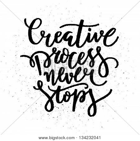 Vector illustration of hand written phrase modern poster design concept brush pen lettering for your unique design