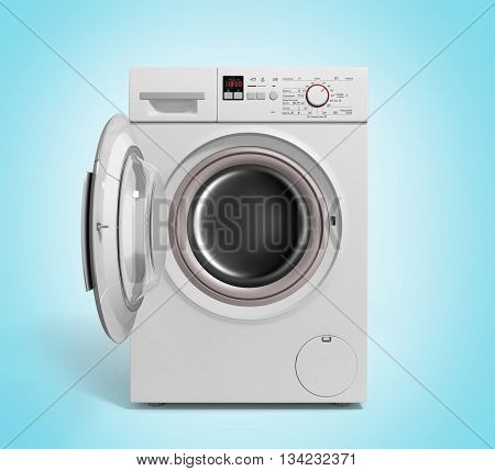 Washing Machine On Gradient Background 3D Illustration