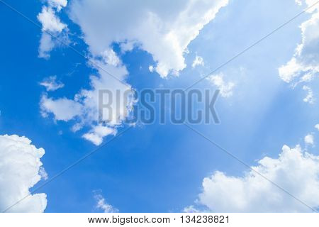 Blue Sky And Clouds. peaceful sky and cloud in good weather day. Sky And Clouds in day time. Sky background.