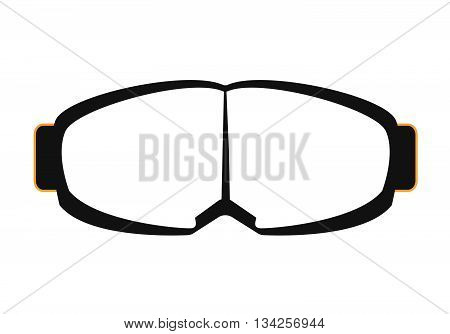 Goggles Isolated On White Background. Protecting Goggles Vector Illustration.